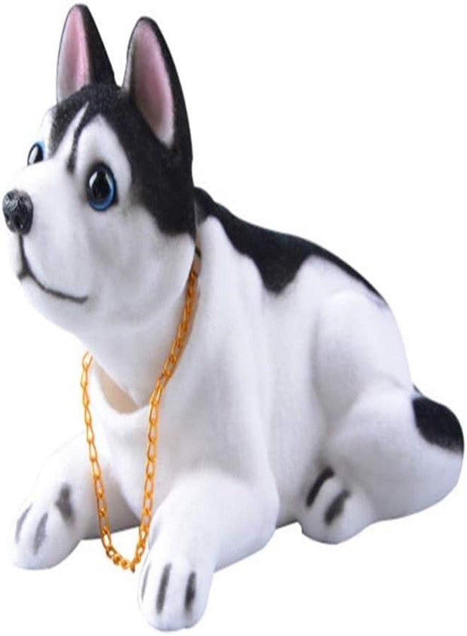 MANRUK™ car Dashboard Shaking Head Dog Bobblehead | Husky Shaking Head Dog, Cute Car Decor Toy for Dashboard, Desktop Ornament for Home, Shop & Car Decor - Image 1